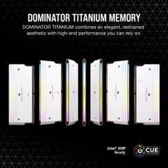 RAM Corsair DOMINATOR® TITANIUM RGB 96GB (2x48GB) DDR5 DRAM 6600MT/s CL32 Intel XMP Memory Kit — White