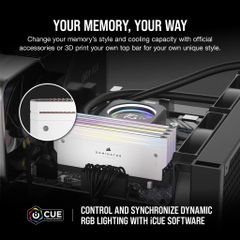 RAM Corsair DOMINATOR® TITANIUM RGB 32GB (2x16GB) DDR5 DRAM 7000MT/s CL34 Intel XMP Memory Kit — White