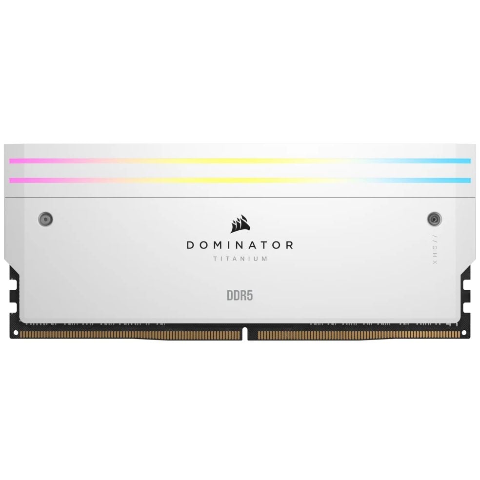 RAM Corsair DOMINATOR® TITANIUM RGB 32GB (2x16GB) DDR5 DRAM 6000MT/s CL30 Intel XMP Memory Kit — White