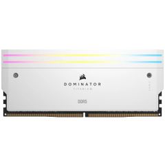 RAM Corsair DOMINATOR® TITANIUM RGB 32GB (2x16GB) DDR5 DRAM 6000MT/s CL30 Intel XMP Memory Kit — White
