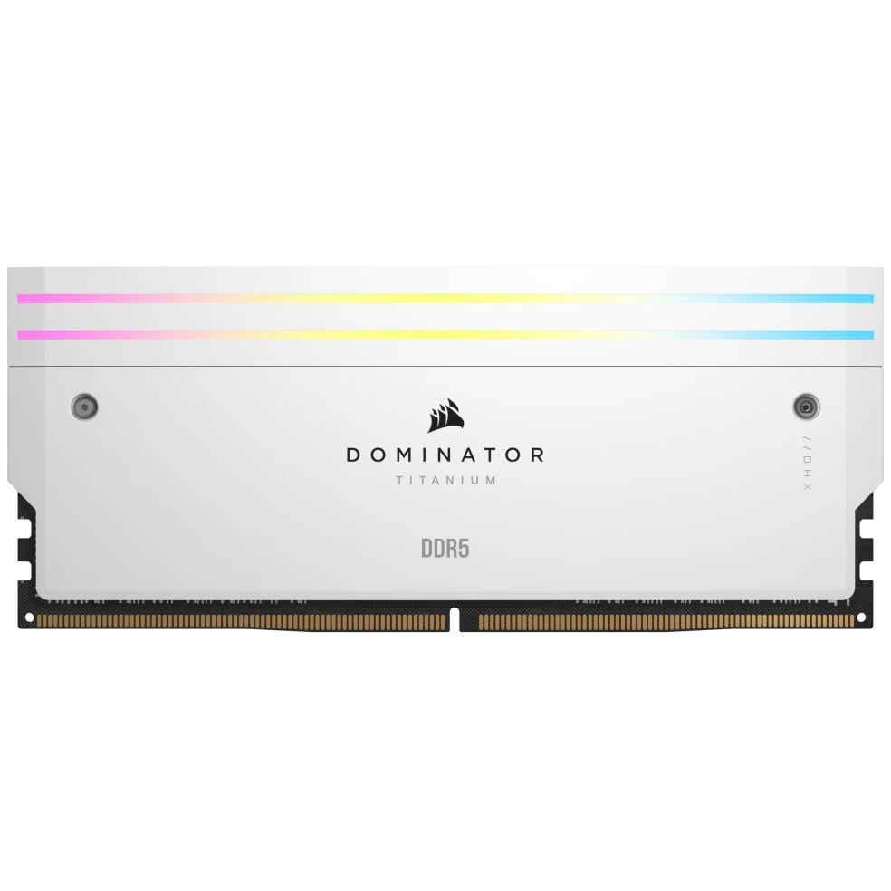 RAM Corsair DOMINATOR® TITANIUM RGB 96GB (2x48GB) DDR5 DRAM 6600MT/s CL32 Intel XMP Memory Kit — White