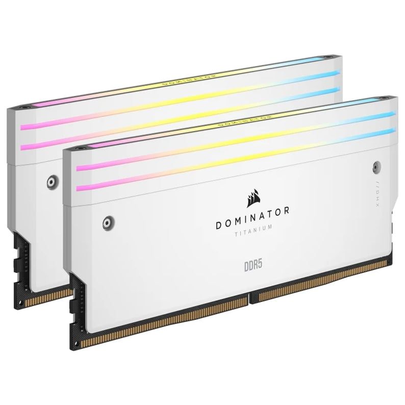 RAM Corsair DOMINATOR® TITANIUM RGB 32GB (2x16GB) DDR5 DRAM 6600MT/s CL32 Intel XMP Memory Kit — White