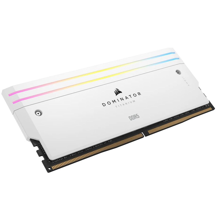 RAM Corsair DOMINATOR® TITANIUM RGB 32GB (2x16GB) DDR5 DRAM 6600MT/s CL32 Intel XMP Memory Kit — White