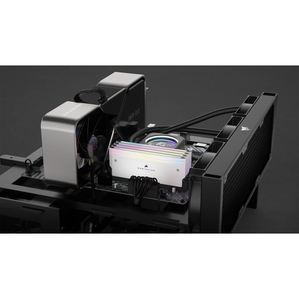 RAM Corsair DOMINATOR® TITANIUM RGB 32GB (2x16GB) DDR5 DRAM 7200MT/s CL34 Intel XMP Memory Kit — White