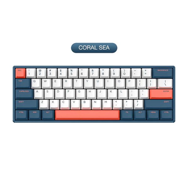 Bàn phím cơ IQUNIX F60 RGB Hot-swappable - Coral Sea (Cherry Red)