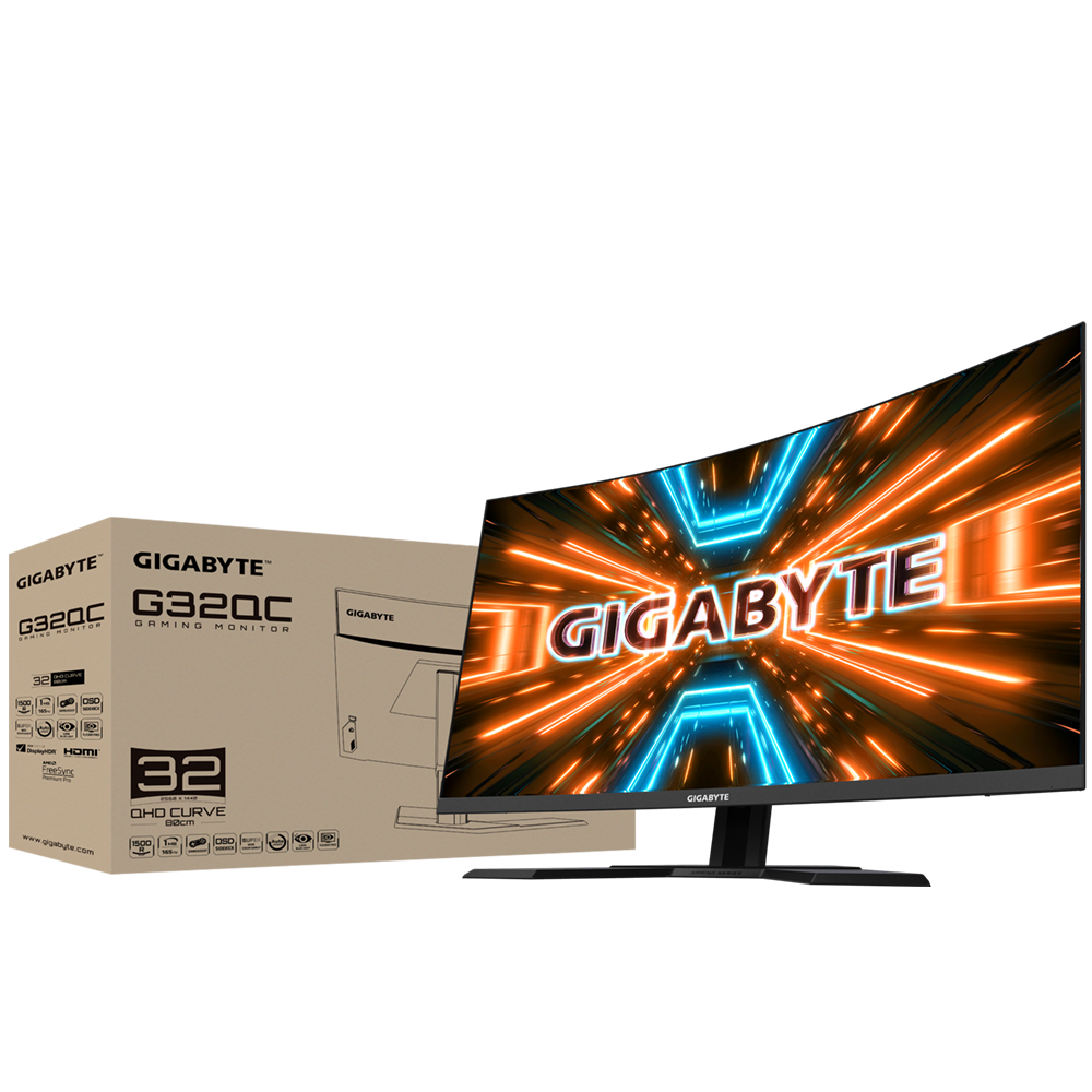 Màn hình GIGABYTE G32QC (31.5 inch/2K/VA/165Hz/1ms/350 nits/HDMI+DP/Cong)