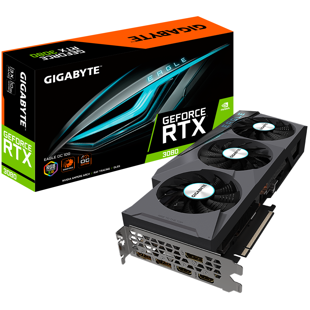 VGA GIGABYTE GeForce RTX 3080 EAGLE OC 10G