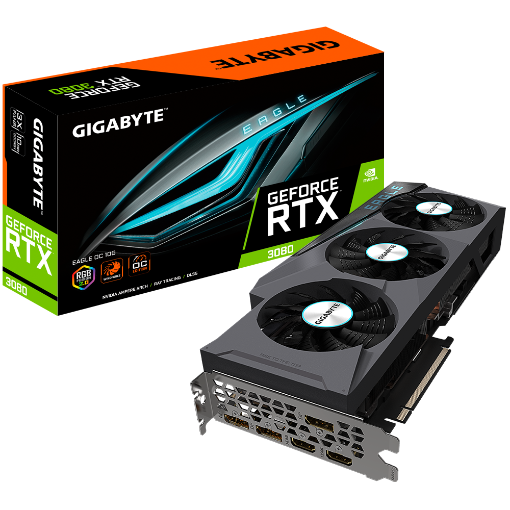 VGA GIGABYTE GeForce RTX 3080 EAGLE OC 10G