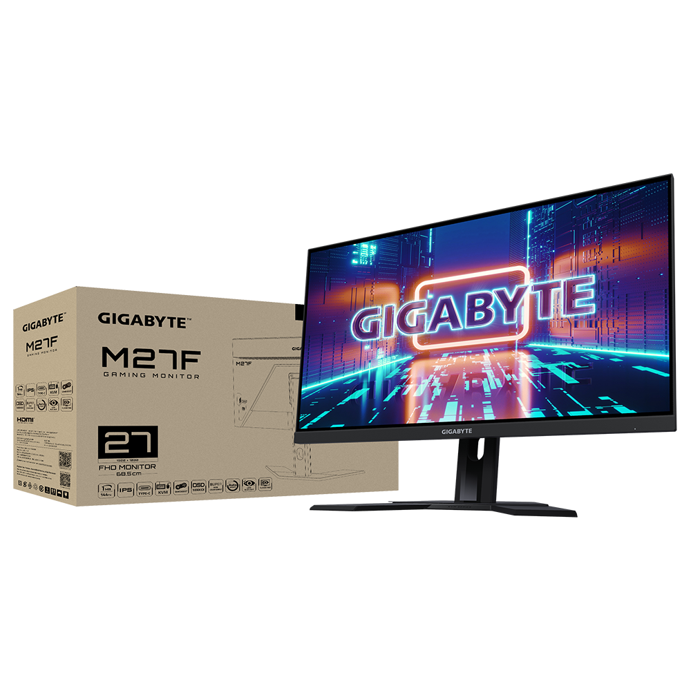 Màn hình GIGABYTE M27F - (27inch/FHD/IPS/144Hz/1ms/300nits/HDMI+DP+USB)