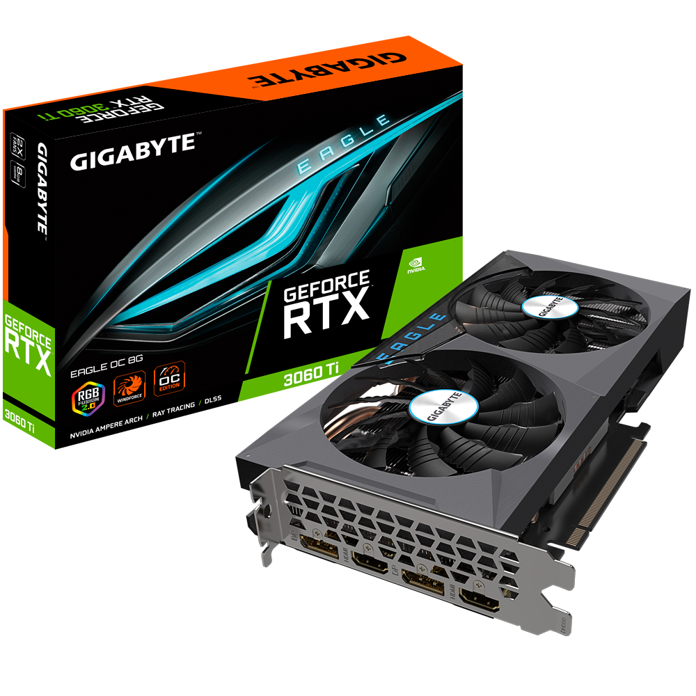 VGA GIGABYTE GeForce RTX 3060 Ti EAGLE OC 8G