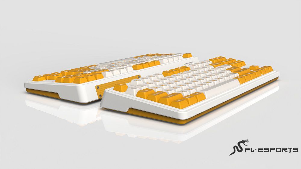 Bàn phím cơ FL-Esports CMK87SAM Yellow White 3 Mode