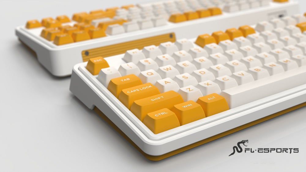 Bàn phím cơ FL-Esports CMK87SAM Yellow White 3 Mode