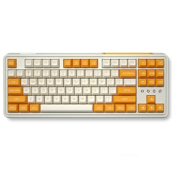 Bàn phím cơ FL-Esports CMK87SAM Yellow White 3 Mode