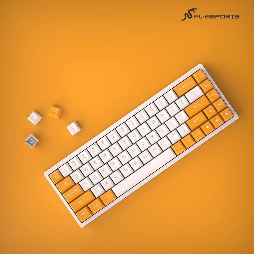 Bàn phím cơ FL-Esports FL680SAM Banana Yellow and White