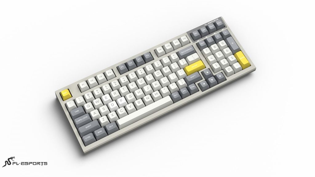 Bàn phím cơ FL-Esports FL980SAM Grey White