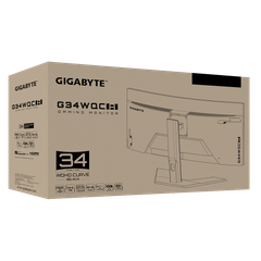 Màn hình GIGABYTE G34WQC-A Gaming (34 inch/WQHD/VA/144Hz/1ms/350nits/HDMI+DP/Loa/Cong)