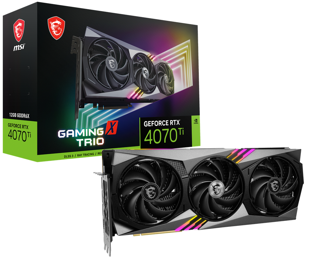 VGA MSI GeForce RTX™ 4070 Ti GAMING X TRIO 12G