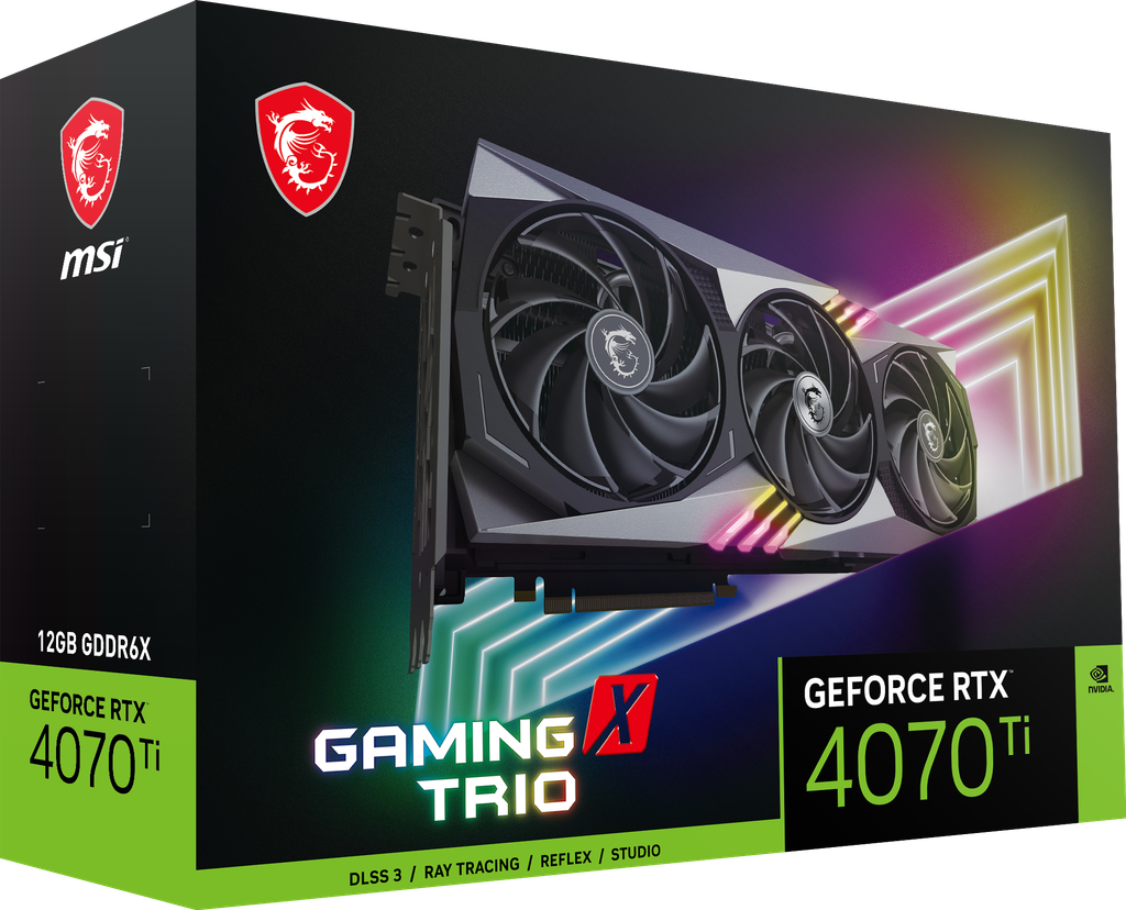 VGA MSI GeForce RTX™ 4070 Ti GAMING X TRIO 12G