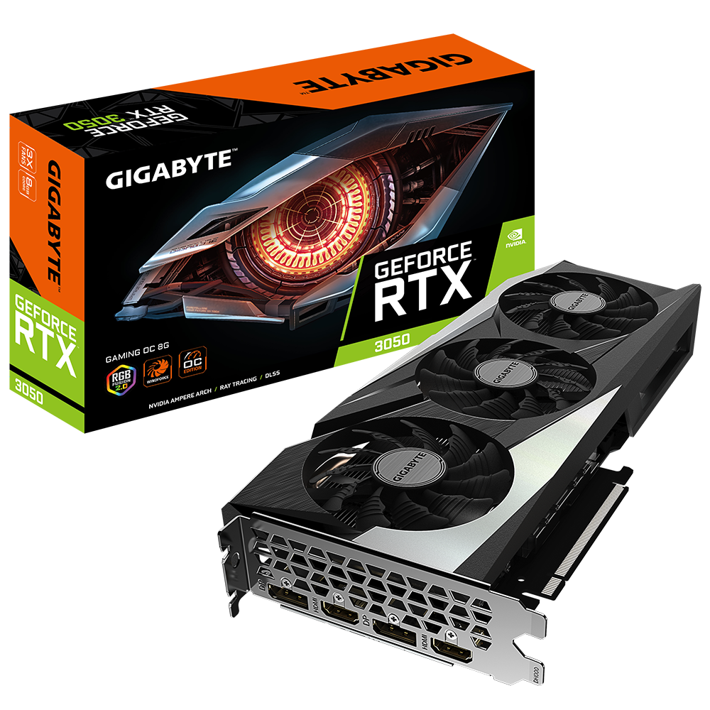 VGA GIGABYTE GeForce RTX™ 3050 Gaming OC 8G