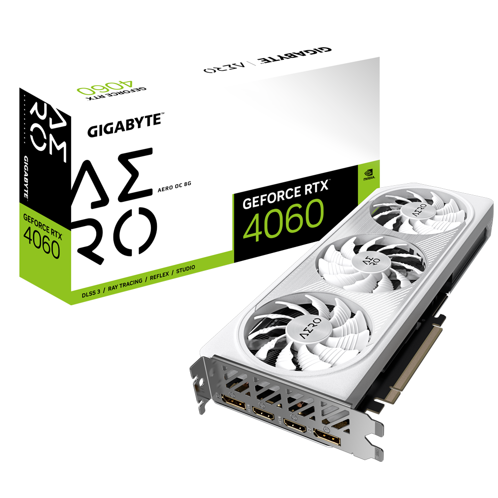 VGA GIGABYTE GeForce RTX™ 4060 AERO OC 8G