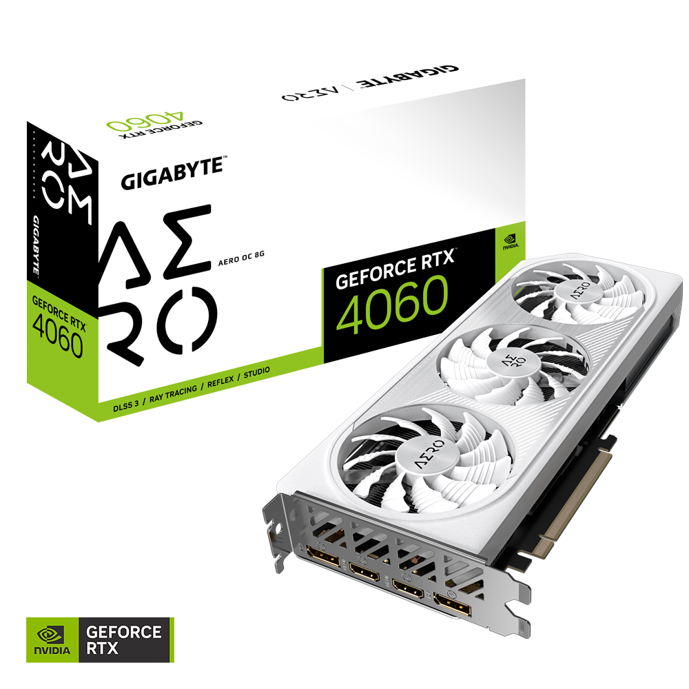 VGA GIGABYTE GeForce RTX™ 4060 AERO OC 8G