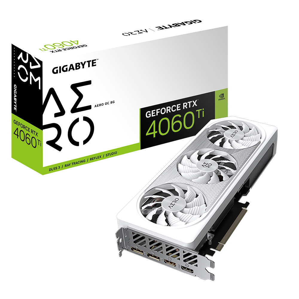 VGA GIGABYTE GeForce RTX™ 4060 Ti AERO OC 8G