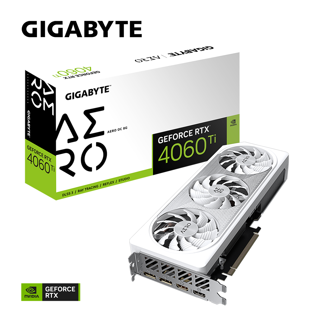 VGA GIGABYTE GeForce RTX™ 4060 Ti AERO OC 8G