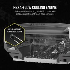 Block CPU Corsair iCUE XC7 RGB ELITE LCD CPU Water Block - White