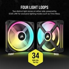 Fan Corsair iCUE LINK QX120 RGB 120mm PWM Starter Kit with iCUE LINK System Hub