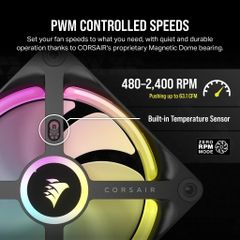 Fan Corsair iCUE LINK QX120 RGB 120mm PWM PC Fan Expansion Kit