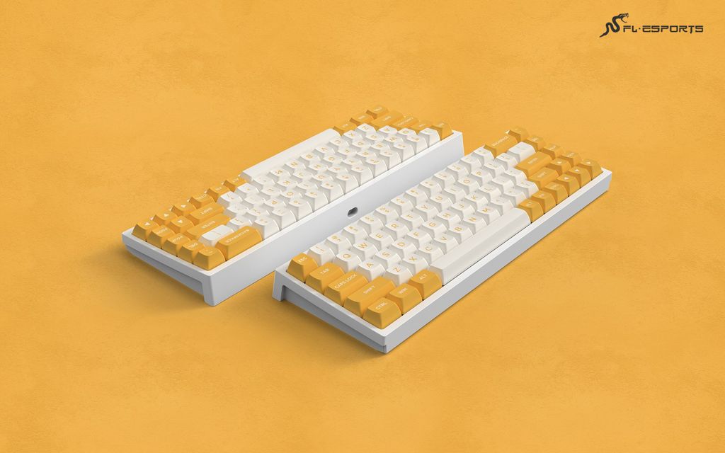 Bàn phím cơ FL-Esports FL680SAM Banana Yellow and White