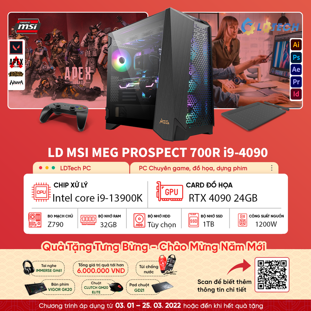 LD MSI MEG PROSPECT 700R I9 - 4090