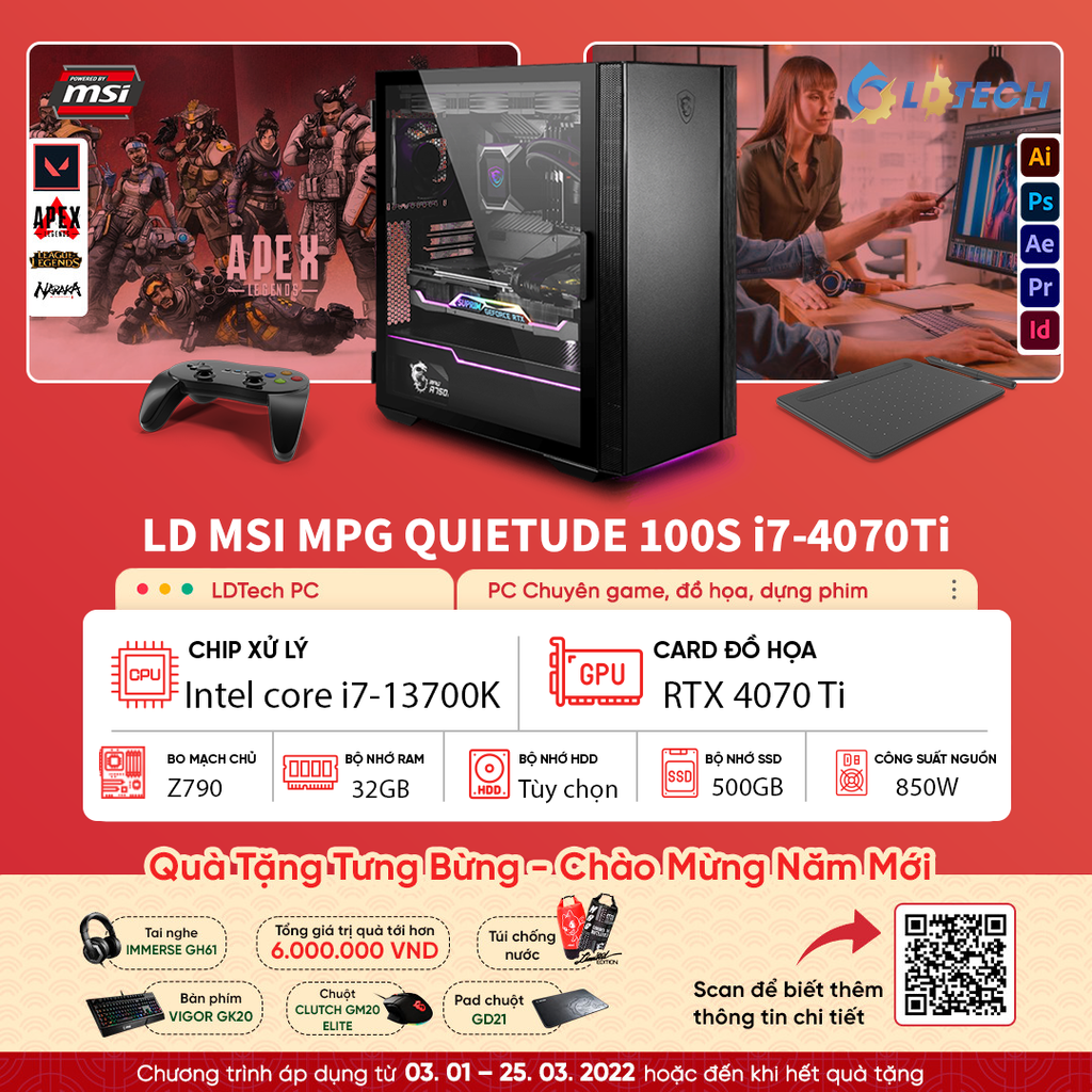 LD MSI MPG QUIETUDE 100S I7 - 4070Ti