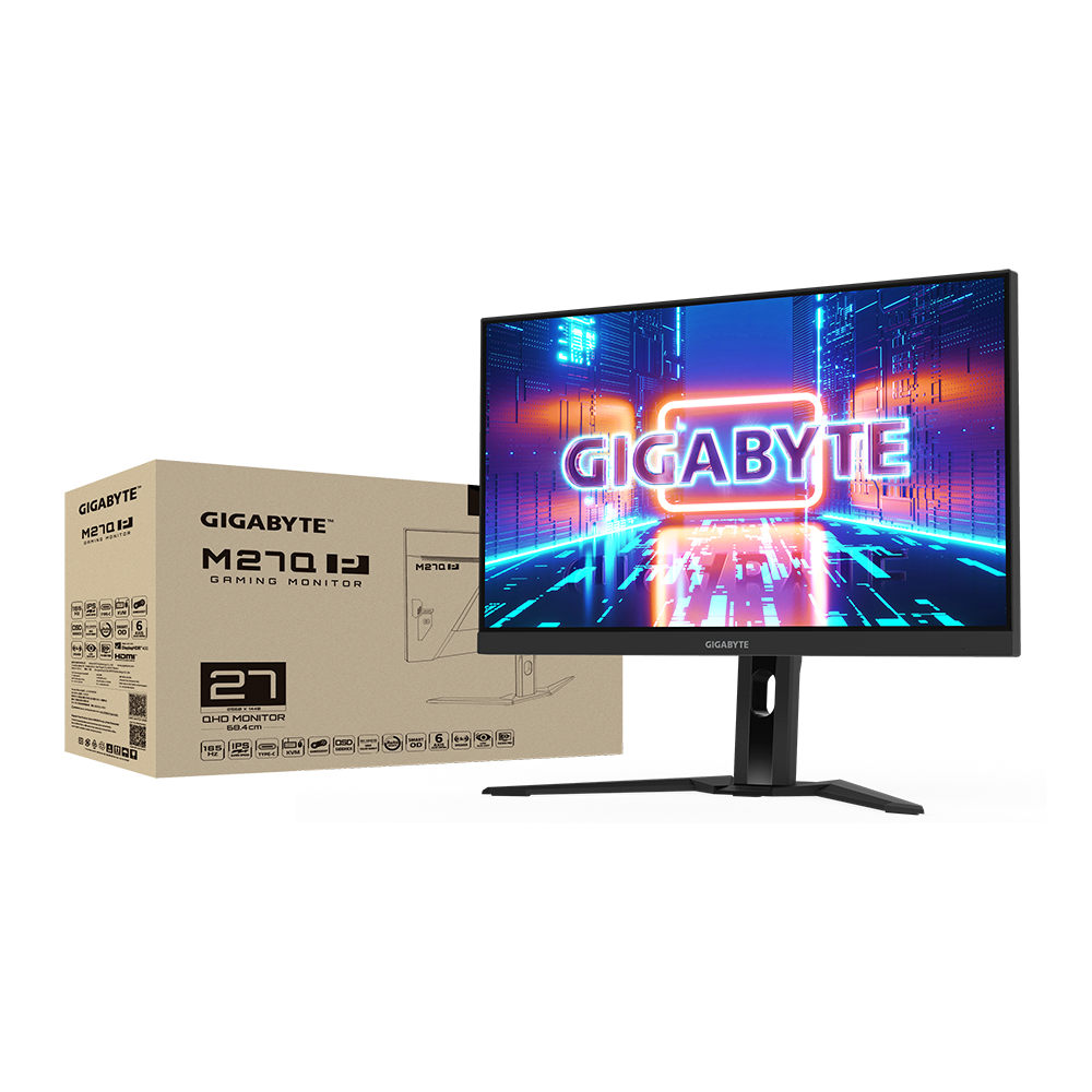 Màn hình GIGABYTE M27Q-P (27inch/QHD/IPS/170Hz/1ms/400nits/HDMI+DP+USB)