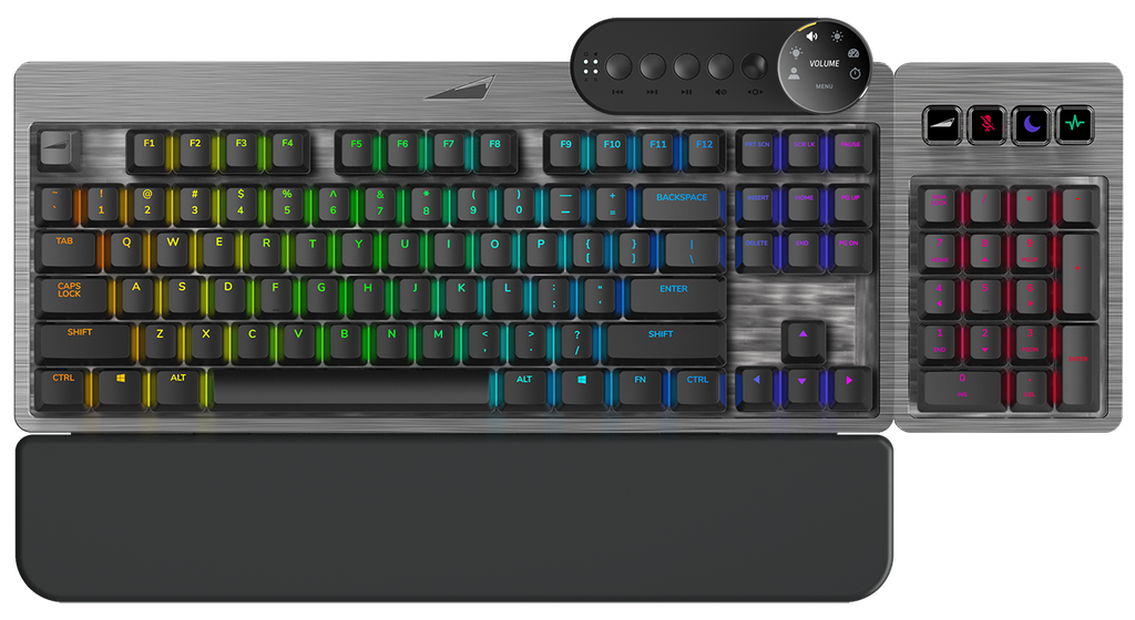 Bàn phím cơ Gaming Mountain Everest Max RGB Gunmetal Gray/Midnight Black