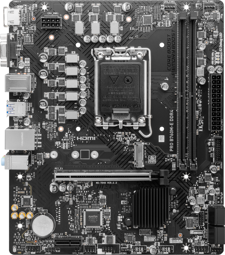 Mainboard MSI PRO B760M-E DDR4