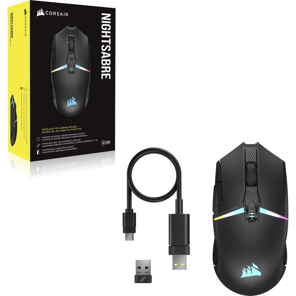 Chuột không dây Gaming Corsair NIGHTSABRE WIRELESS RGB