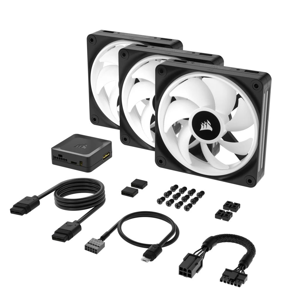 Fan Corsair iCUE LINK QX120 RGB 120mm PWM Starter Kit with iCUE LINK System Hub