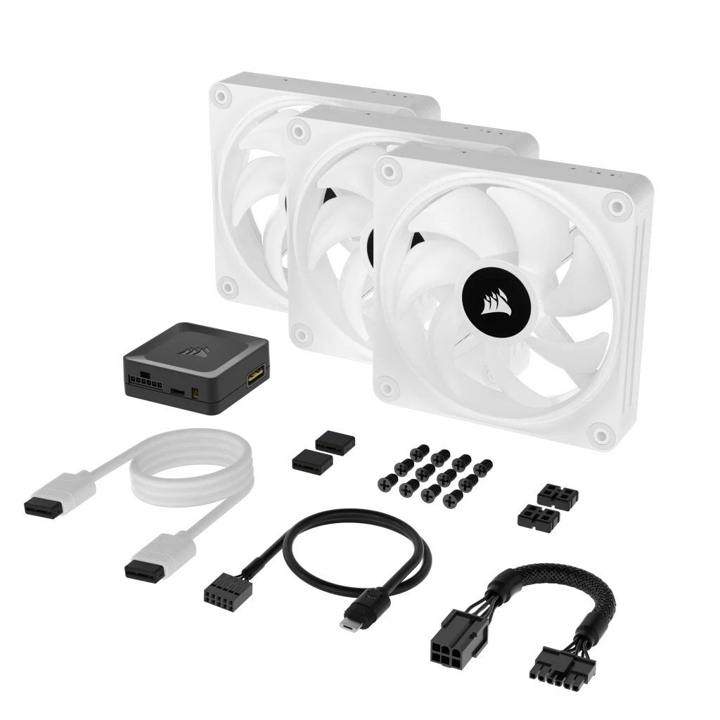 Fan Corsair iCUE LINK QX120 RGB 120mm PWM Starter Kit with iCUE LINK System Hub