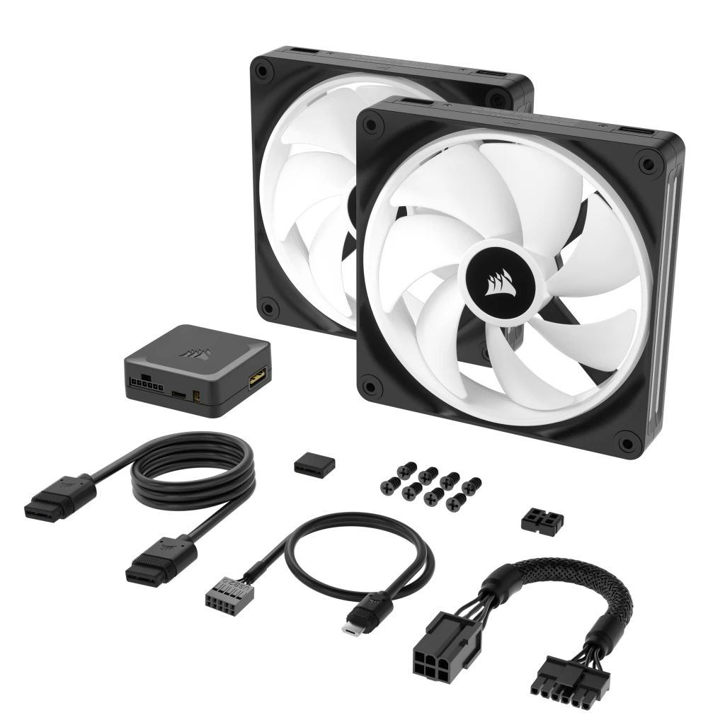 Fan Corsair iCUE LINK QX140 RGB 140mm PWM Starter Kit with iCUE LINK System Hub