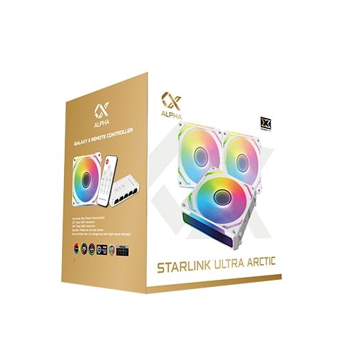 Fan Xigmatek Alpha Starlink Ultra RGB - Arctic