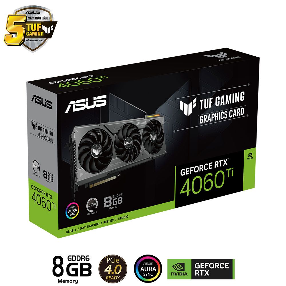 VGA ASUS TUF Gaming GeForce RTX™ 4060 Ti 8GB GDDR6