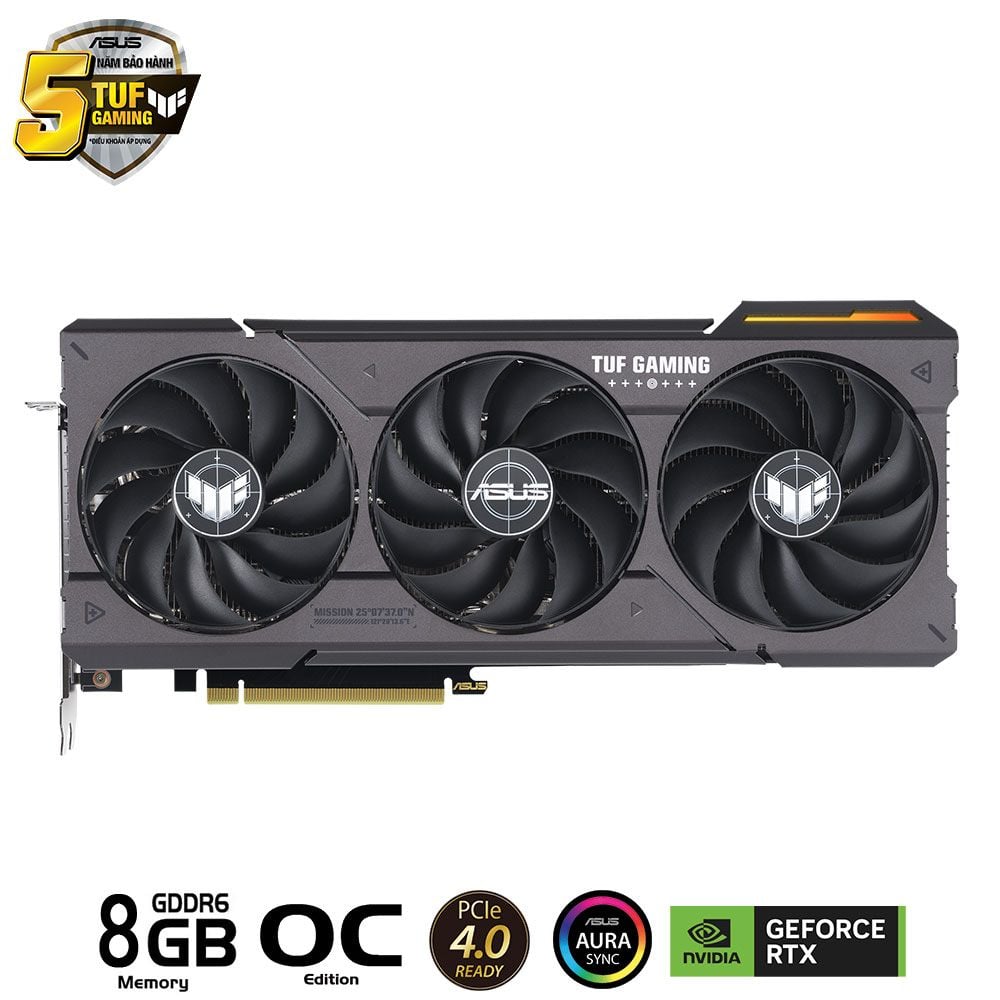 VGA ASUS TUF Gaming GeForce RTX™ 4060 Ti 8GB GDDR6 OC Edition