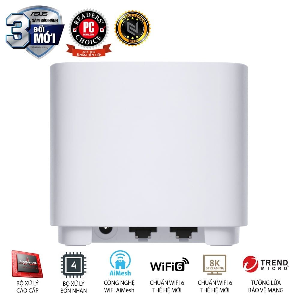 Asus ZenWiFi Router AX Mini XD4S White (W-2-PK) chuẩn AX1800