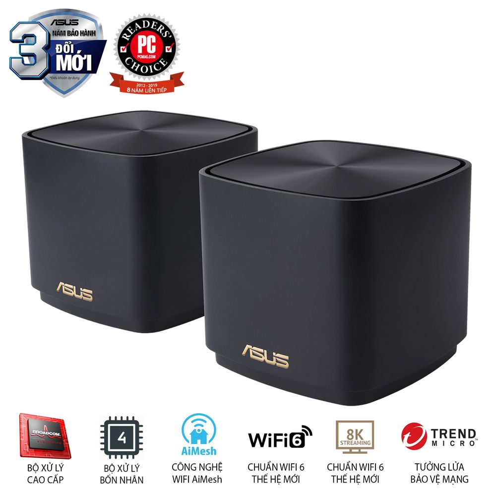 Asus ZenWiFi Router AX Mini XD4 (3-PK) chuẩn AX1800