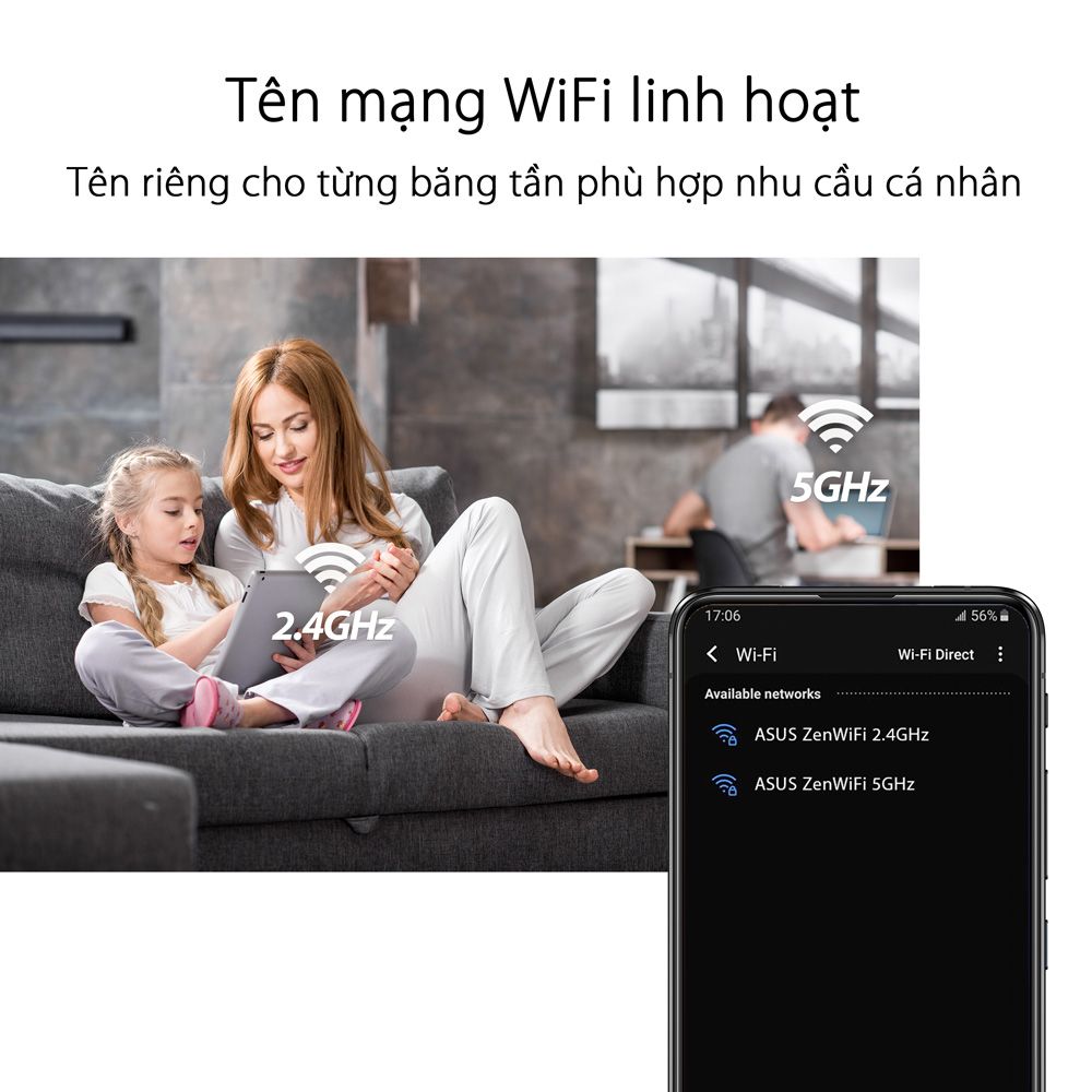 Asus ZenWiFi Router AX Mini XD4 (3-PK) chuẩn AX1800