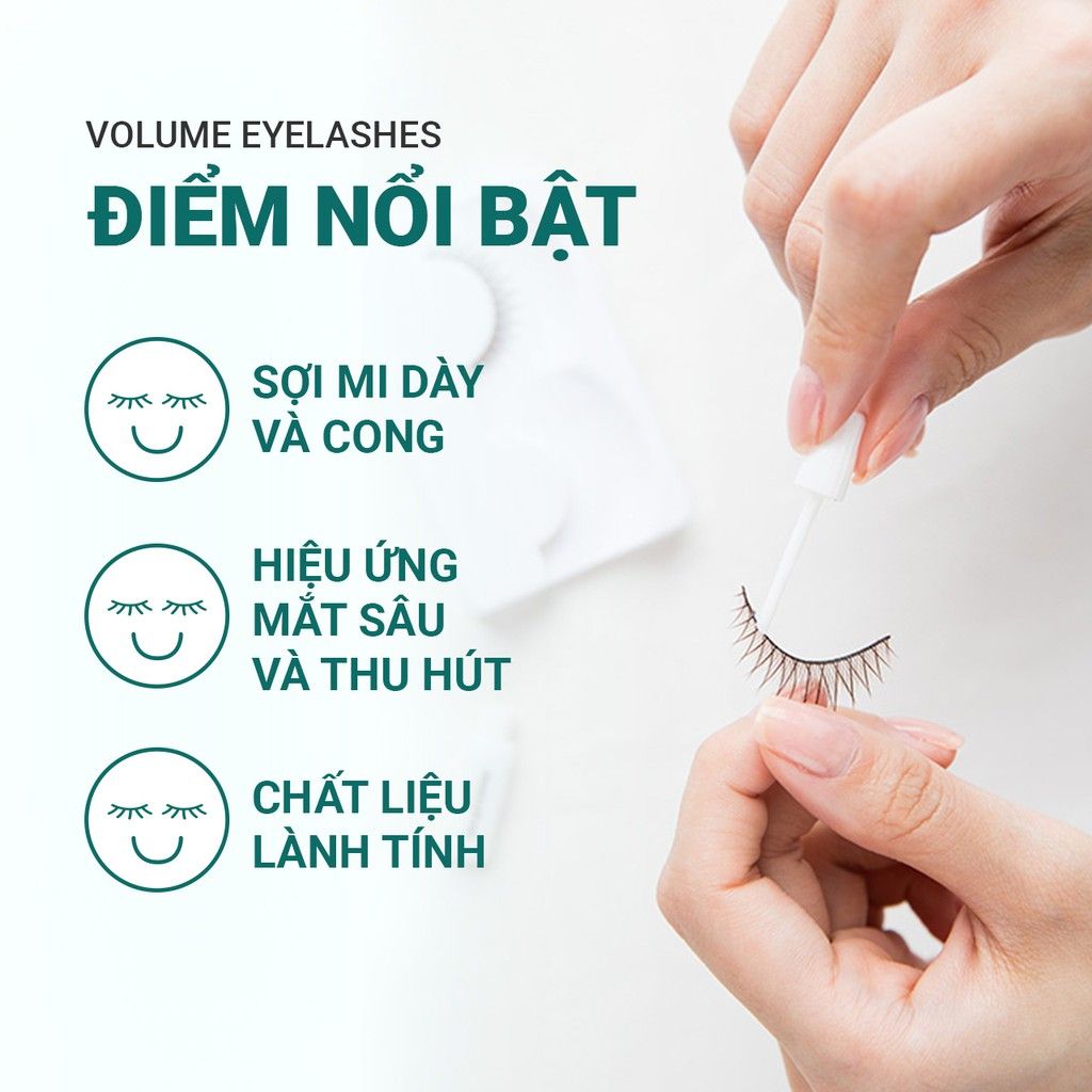 Lông Mi Giả Làm Dày Mi Innisfree Volume Eyelashes (1 Bộ)