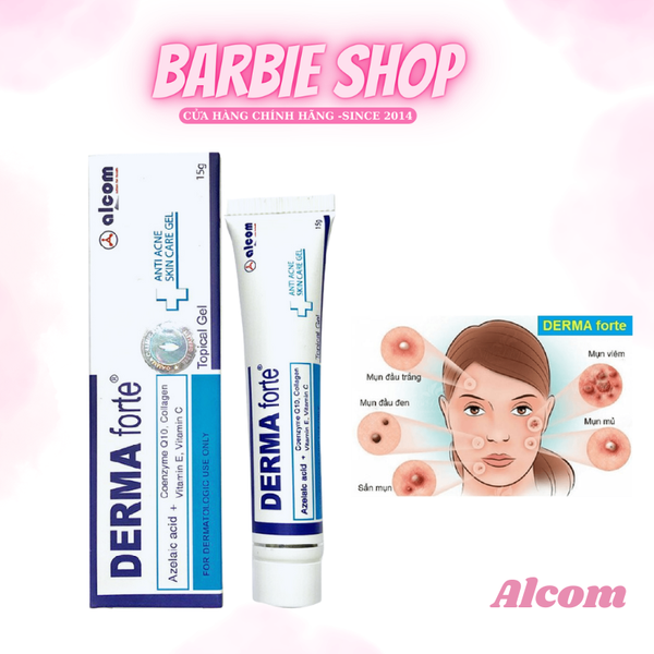 KEM Derma Forte Topical Gel 15g Hỗ Trợ Giảm Mụn, Giảm Thâm