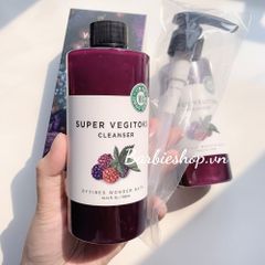 [Mẫu Mới Nhất] Sữa Rửa Mặt Vegitoks Rau Củ Thải Độc Hoa Quả - 300ml