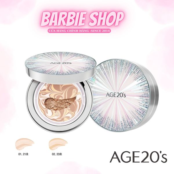 Phấn Nền Tươi Age20's Essence Cover Pact Original EX Intense Cover 12.5g (kèm Lõi)